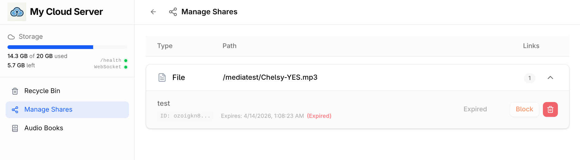 Manage Shares